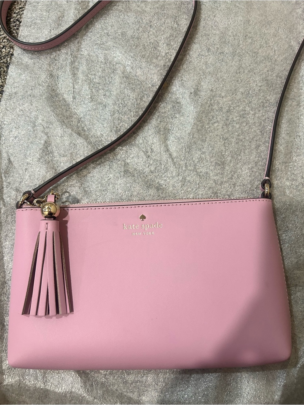 Kate Spade Ivy Street Amy Leather Crossbody Pink Tassel Purse